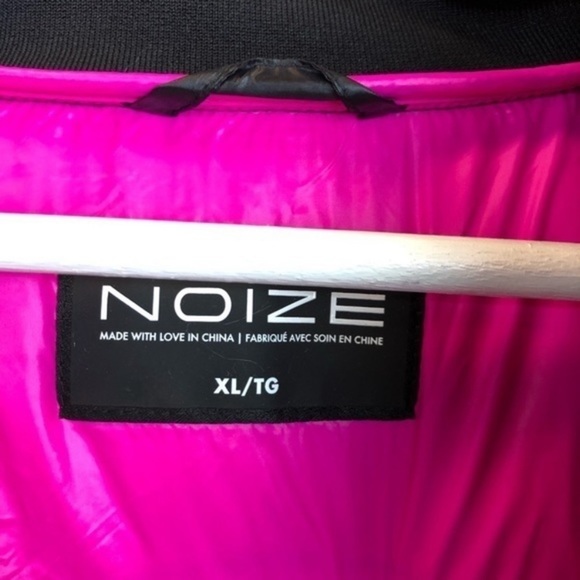 Noize Claire Black Pink Puffer Jacket New - Picture 10 of 16